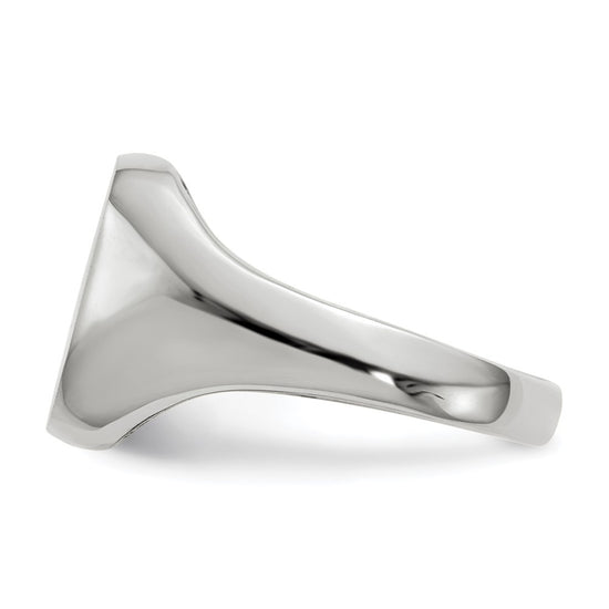 Gold Polished Octagonal Closed Back Signet Ring