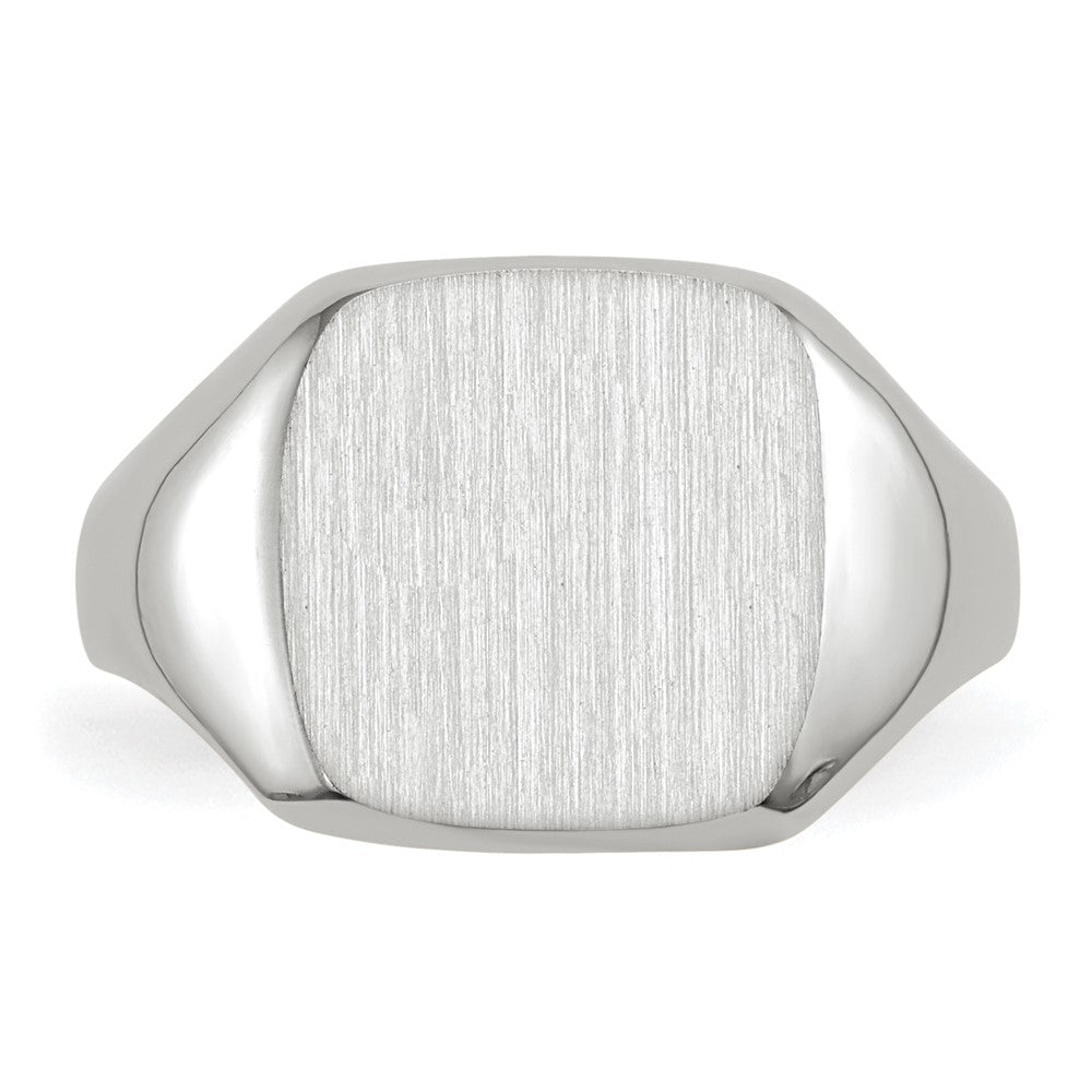 Gold Polished Octagonal Closed Back Signet Ring