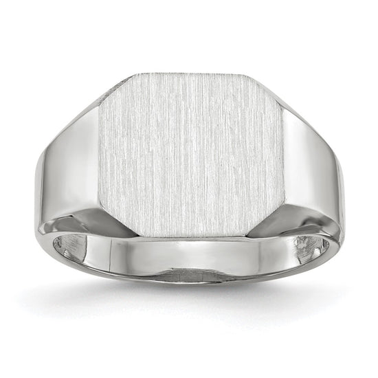 Gold Polished Octagonal Closed Back Signet Ring