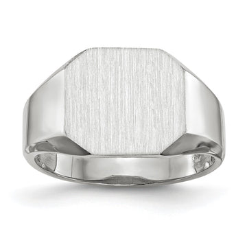 Gold Polished Octagonal Closed Back Signet Ring