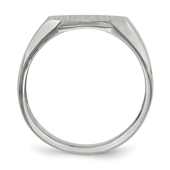 Gold Polished Octagonal Open Back Signet Ring