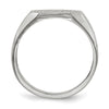 Gold Polished Octagonal Open Back Signet Ring