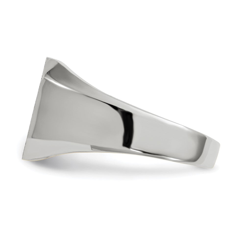 Gold Polished Octagonal Open Back Signet Ring