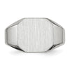 Gold Polished Octagonal Open Back Signet Ring