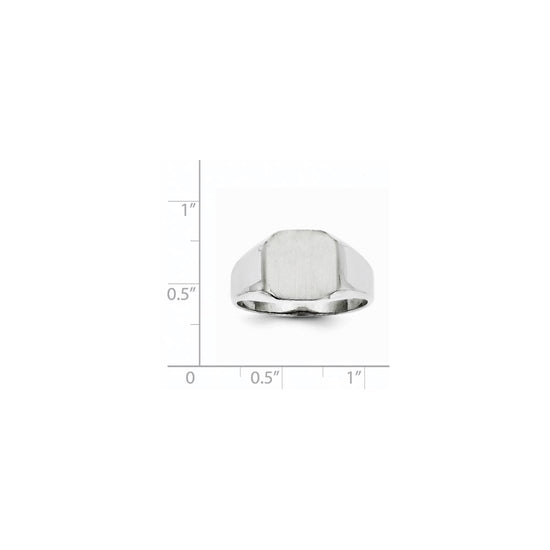 Gold Polished Octagonal Open Back Signet Ring