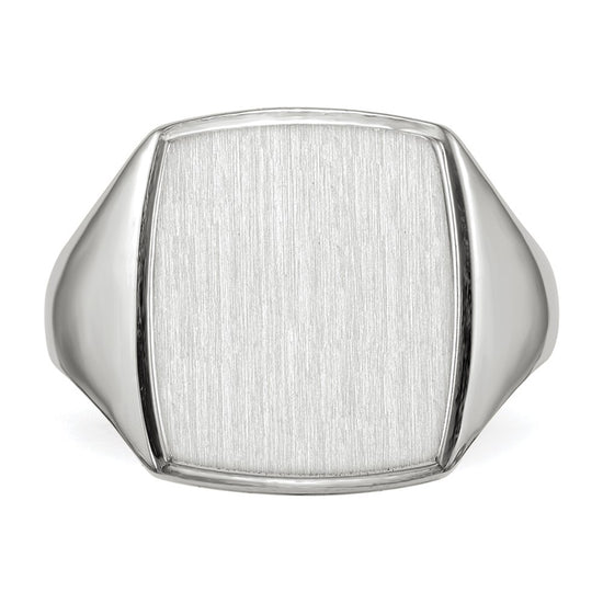 Gold Polished Squared Border Signet Ring