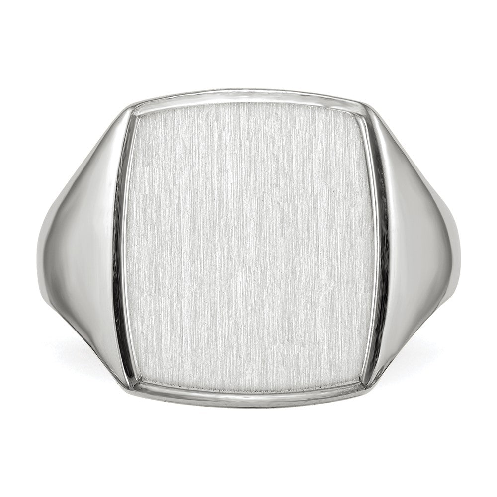 Gold Polished Squared Border Signet Ring