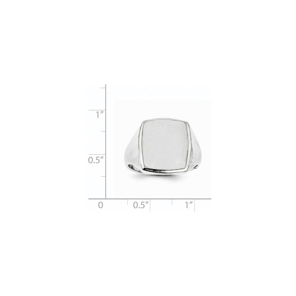 Gold Polished Squared Border Signet Ring