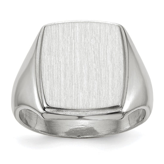 Gold Polished Squared Border Signet Ring