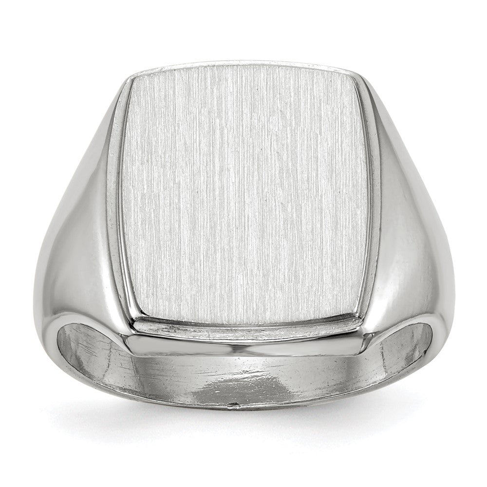 Gold Polished Squared Border Signet Ring