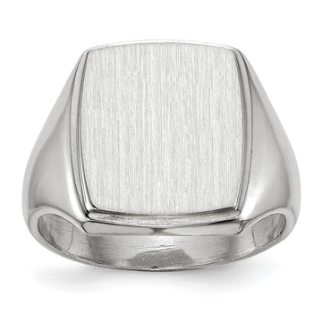 Gold Polished Squared Border Signet Ring