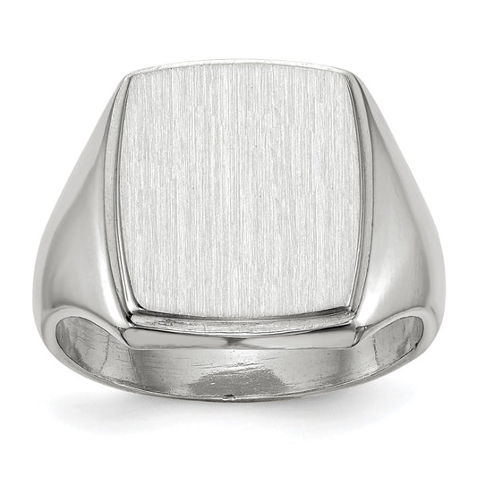 Gold Polished Squared Border Signet Ring
