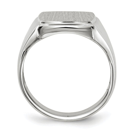 Gold Polished Squared Border Signet Ring