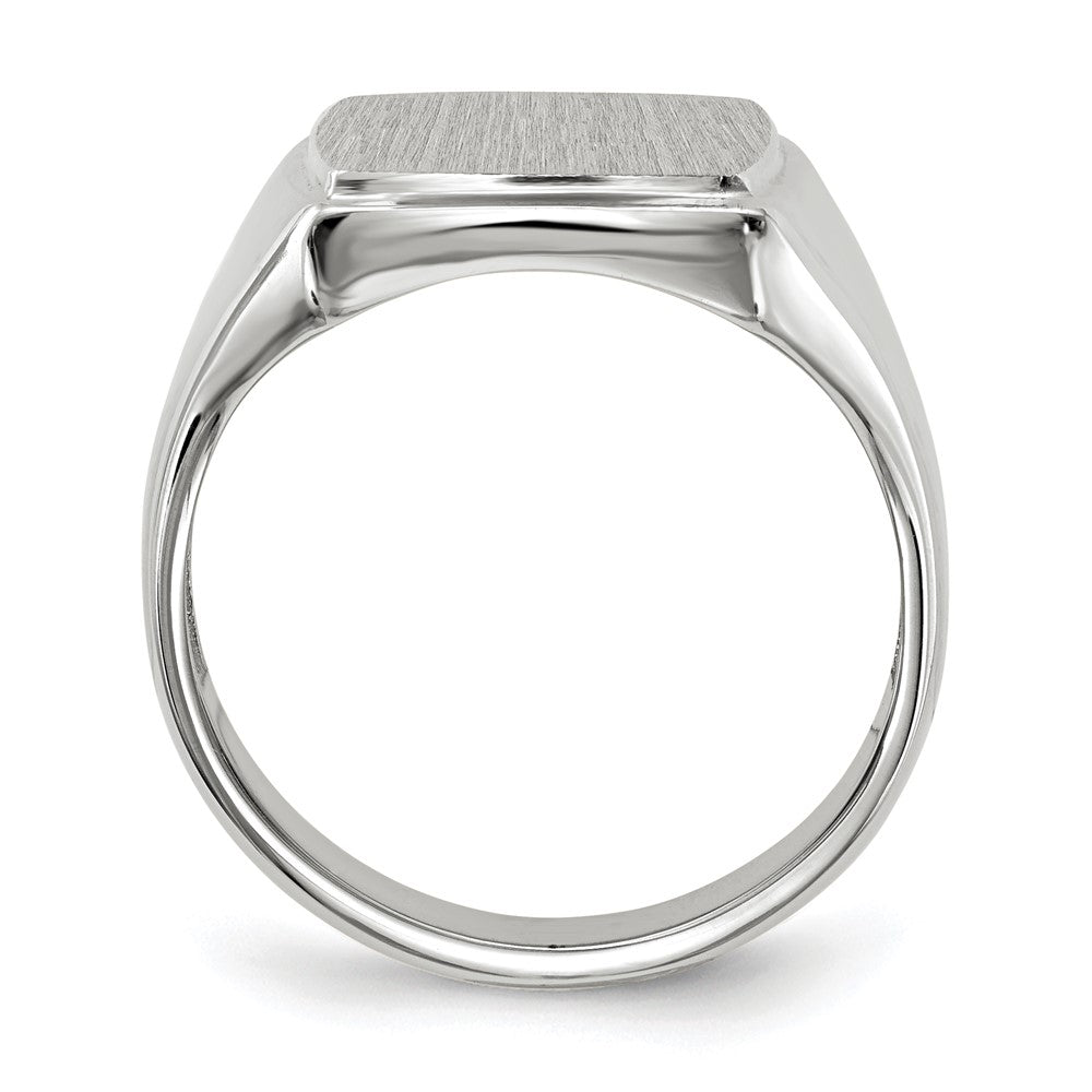 Gold Polished Squared Border Signet Ring