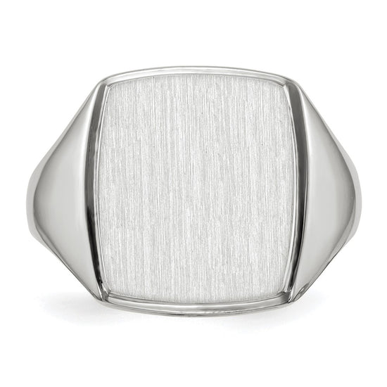Gold Polished Squared Border Signet Ring