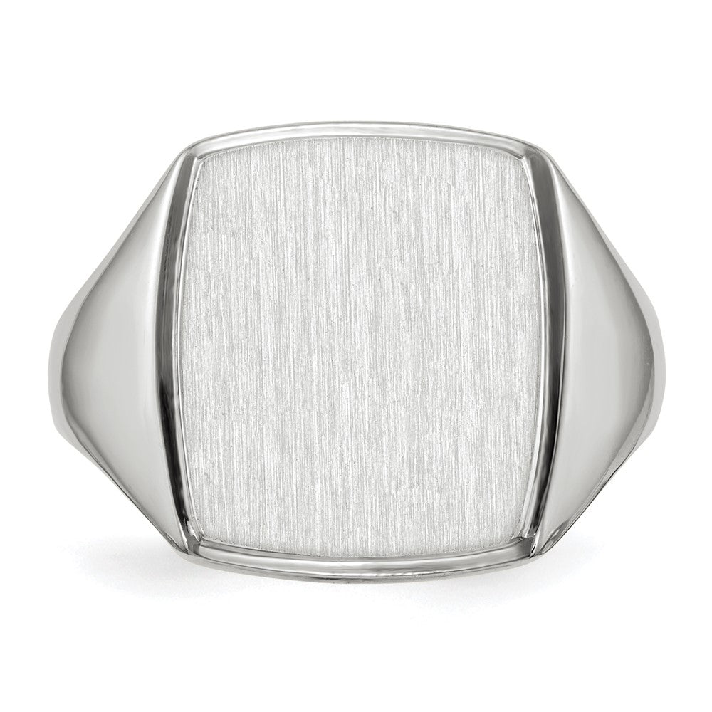 Gold Polished Squared Border Signet Ring