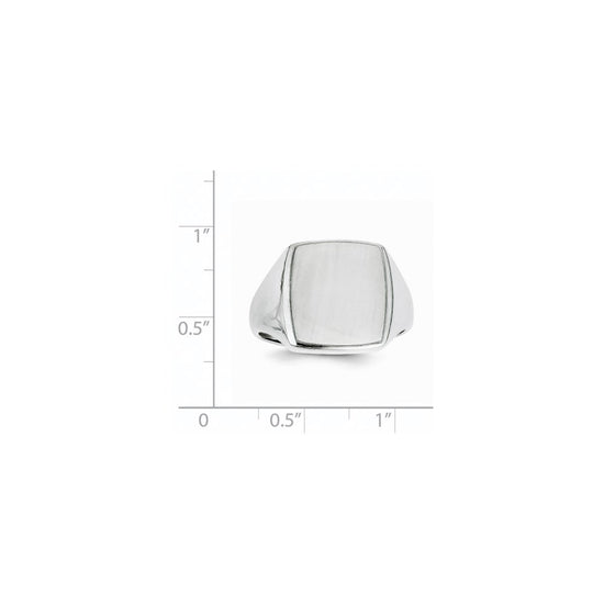 Gold Polished Squared Border Signet Ring