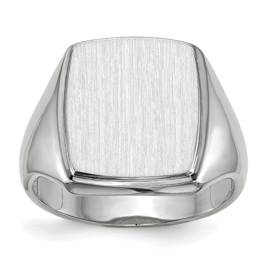 Gold Polished Squared Border Signet Ring