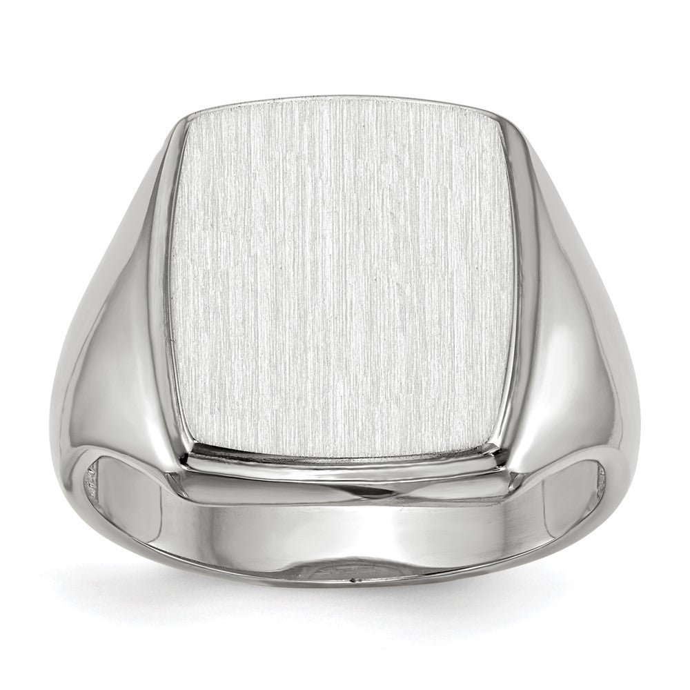 Gold Polished Squared Border Signet Ring