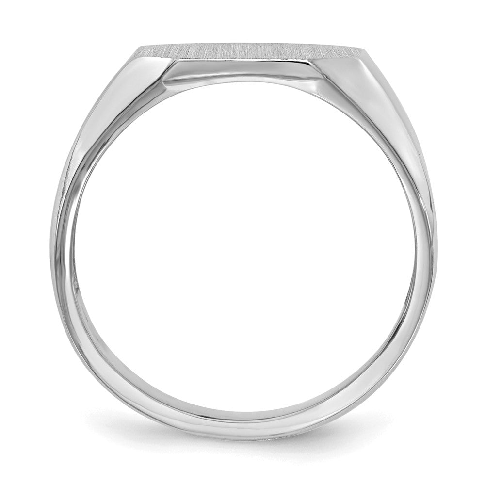Gold Polished Octagonal Open Back Signet Ring
