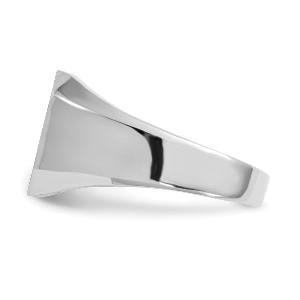 Gold Polished Octagonal Open Back Signet Ring