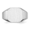 Gold Polished Octagonal Open Back Signet Ring