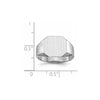 Gold Polished Octagonal Open Back Signet Ring