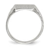 Gold Polished Grooved Closed Back Signet Ring