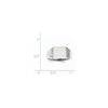 Gold Polished Grooved Closed Back Signet Ring