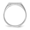 Gold Polished Rectangle Closed Back Signet Ring