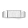 Gold Polished Rectangle Closed Back Signet Ring