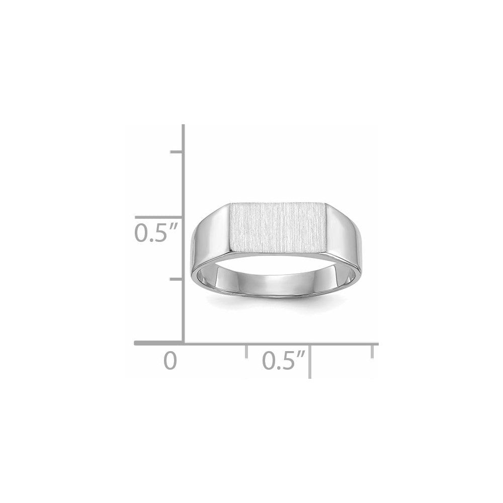 Gold Polished Rectangle Closed Back Signet Ring