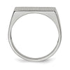 Gold Polished Rectangle Closed Back Signet Ring
