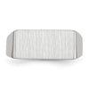 Gold Polished Rectangle Closed Back Signet Ring