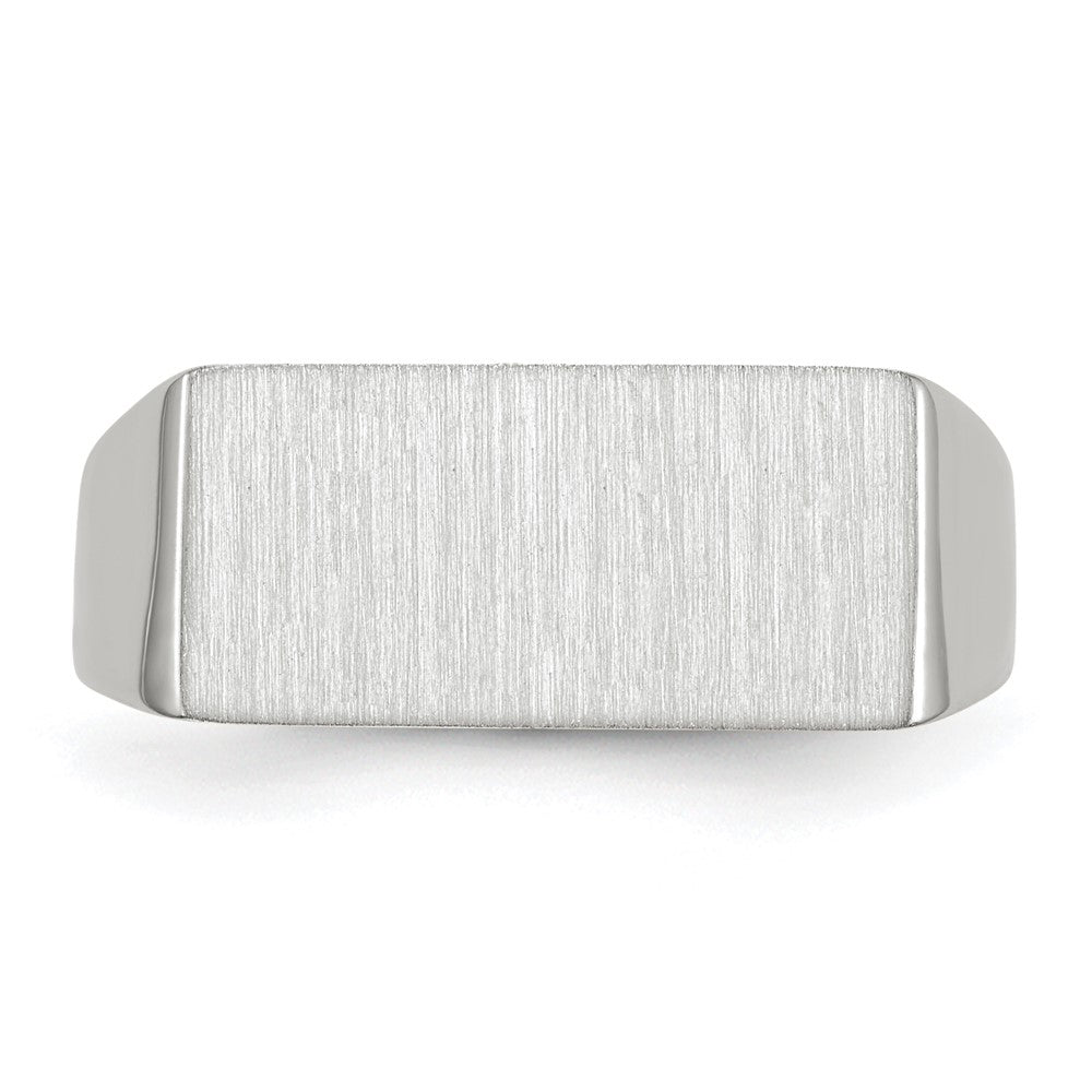 Gold Polished Rectangle Closed Back Signet Ring