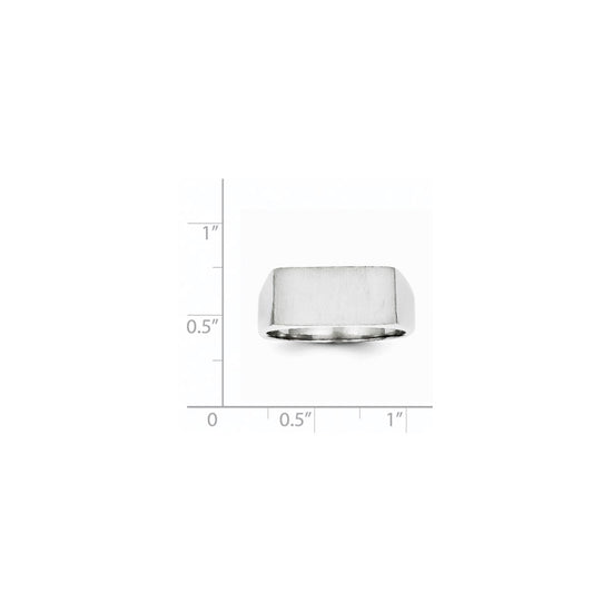 Gold Polished Rectangle Closed Back Signet Ring
