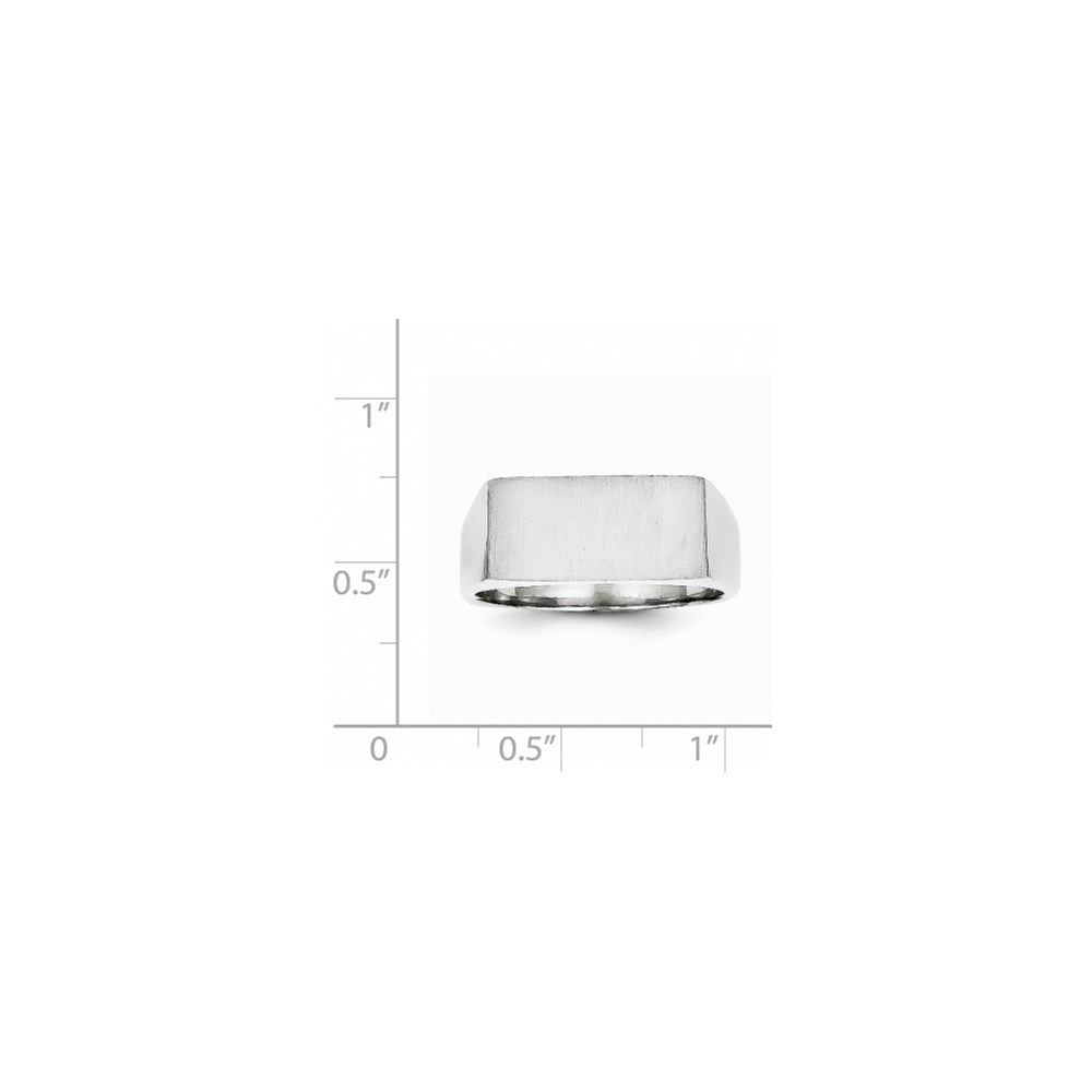 Gold Polished Rectangle Closed Back Signet Ring