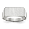 Gold Polished Rectangle Closed Back Signet Ring