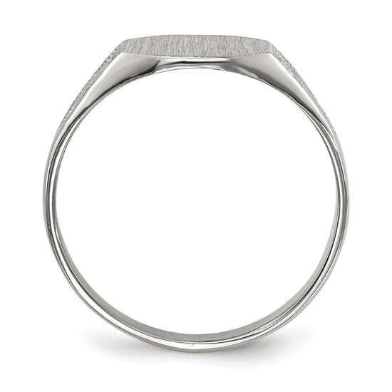 Gold Polished Textured Signet Ring