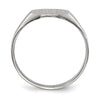 Gold Polished Textured Signet Ring