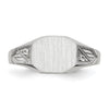 Gold Polished Textured Signet Ring