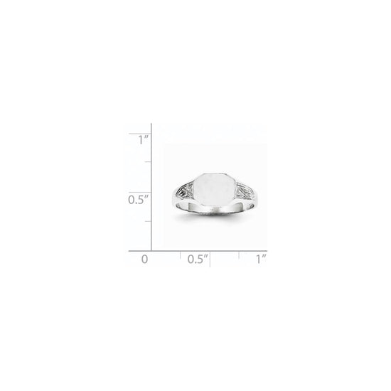 Gold Polished Textured Signet Ring
