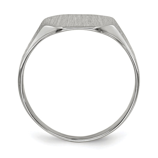 Gold Polished Textured Signet Ring