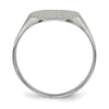 Gold Polished Textured Signet Ring