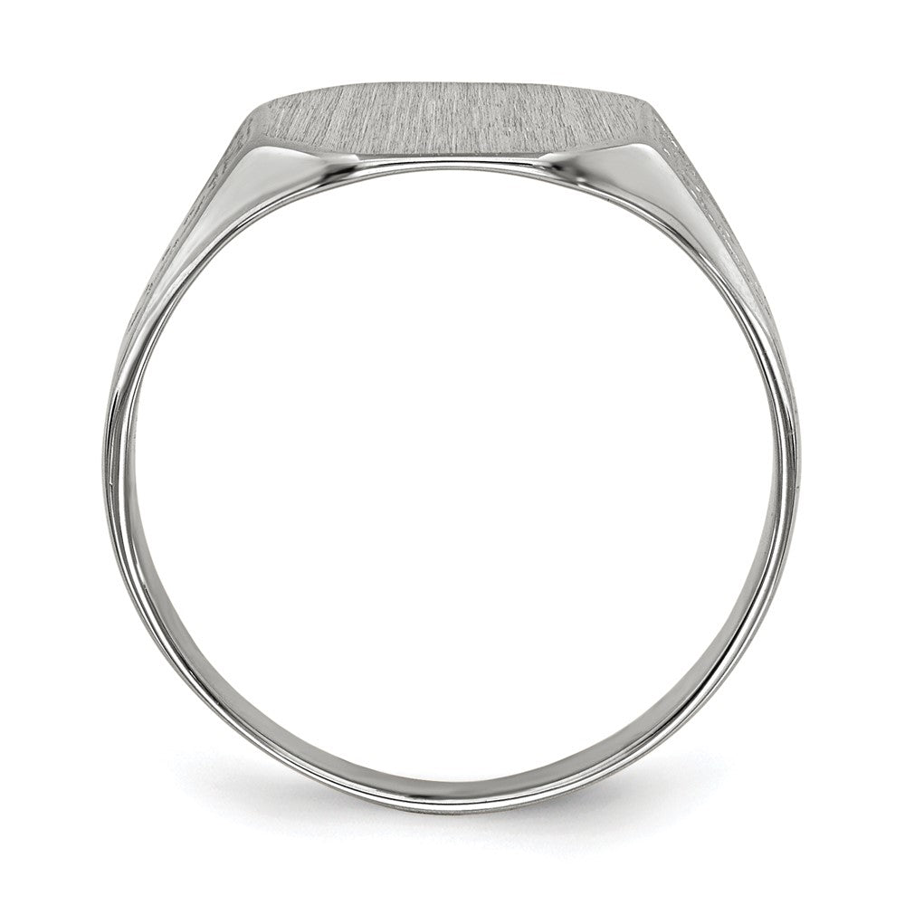 Gold Polished Textured Signet Ring