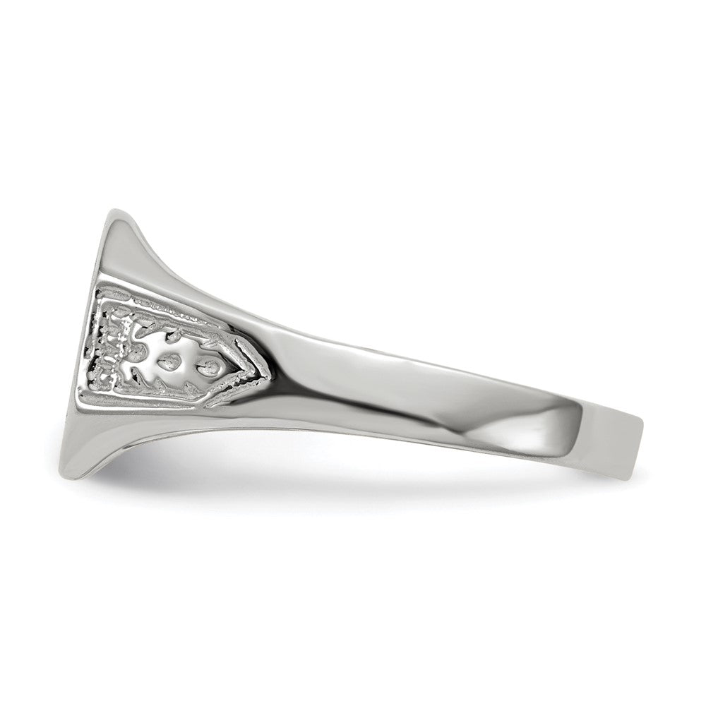 Gold Polished Textured Signet Ring