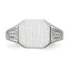 Gold Polished Textured Signet Ring