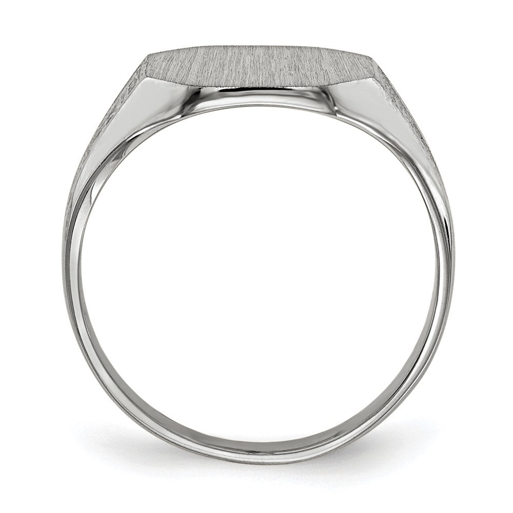 Gold Polished Textured Signet Ring