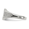 Gold Polished Textured Signet Ring