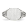 Gold Polished Textured Signet Ring